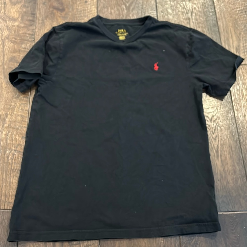 Black polo tee